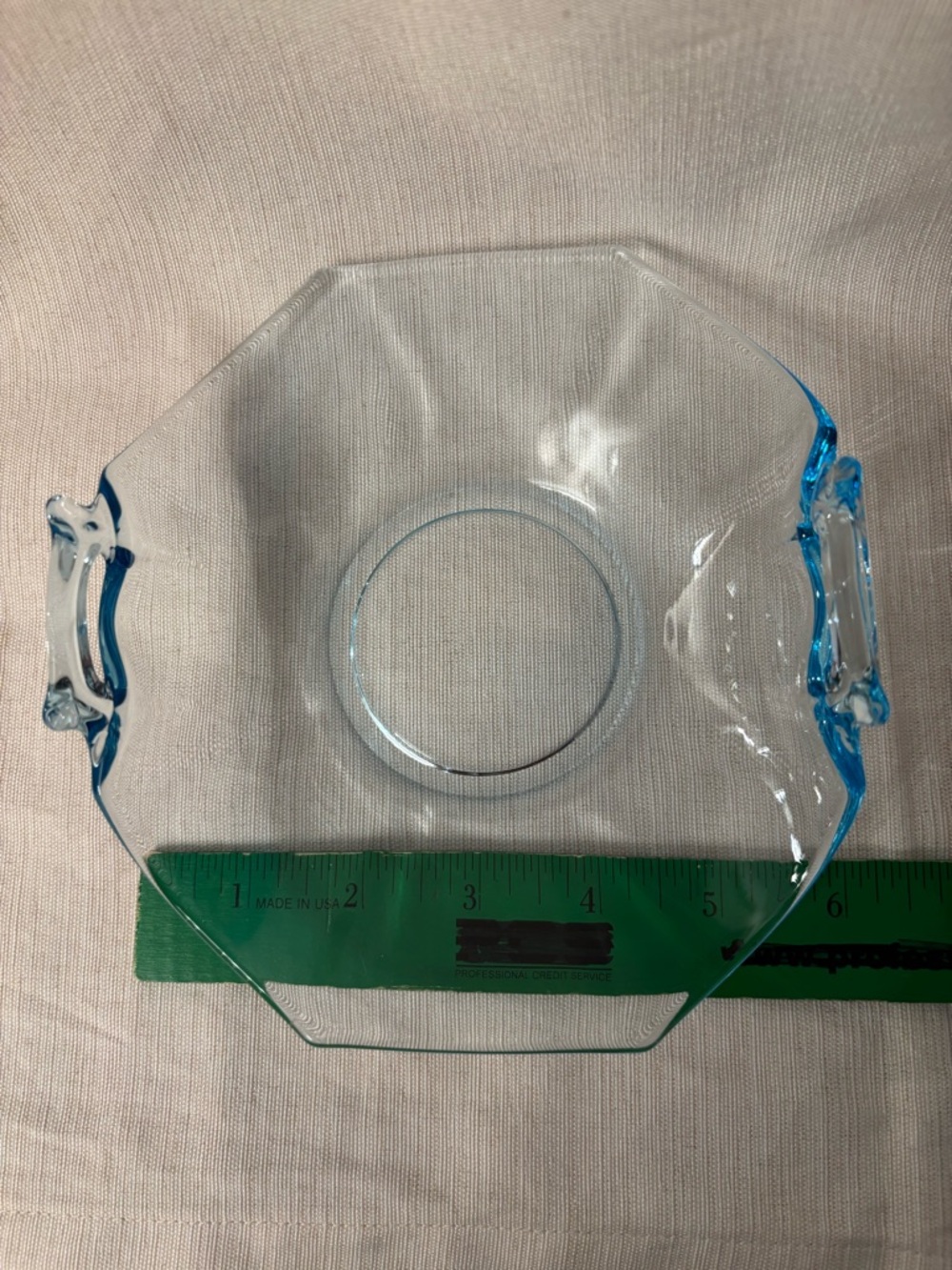 Vintage Fairfax Aqua Blue Candy Dish With Handles - Picture 4 of 9